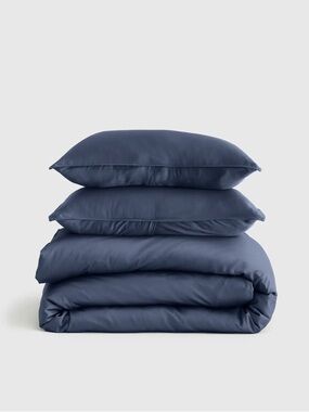 QUINCE Bamboo Duvet Cover Set Full/Queen Nightfall 7283